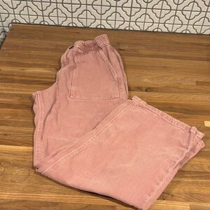 Zara Dusty Rose wide leg jeans